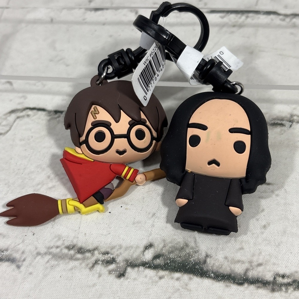 Harry Potter Snape Vinyl Keychain Figures Lot Of 2 Backpack Clips New